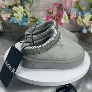 (S4)Hurley-Modi Kids' Indoor/Outdoor Slippers,Durable Clogs with Fur Fleece,Sz 5